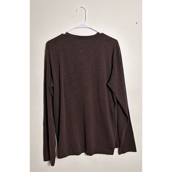 Boss Hugo Boss Slim Fit Brown Men Long Sleeve Shirt Size Large - Picture 3 of 7